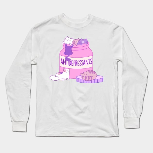 Antidepressants Long Sleeve T-Shirt by DreamPassion